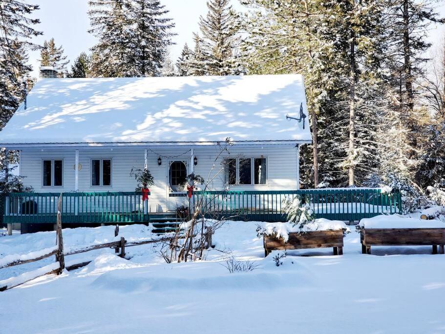 Chalet De L'Ours Bord Riviere - Lit King Size - Petit Dejeuner Bio - Table De Pool Villa Saint-Alexis-des-Monts Esterno foto